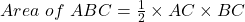 Area\ of\ ABC = \frac{1}{2} \times AC \times BC