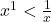 x^1 < \frac{1}{x}