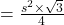 = \frac{s^2 \times \sqrt3}{4}