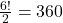 \frac{6!}{2} = 360