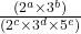 \frac{(2^a \times 3^b)}{(2^c \times 3^d \times 5^e)}