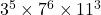 3^5 \times 7^6 \times 11^3