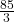 \frac{85}{3}