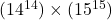 (14^{14})\times (15^{15})