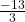 \frac{-13}{3}