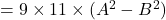 = 9\times11\times(A^2 - B^2)